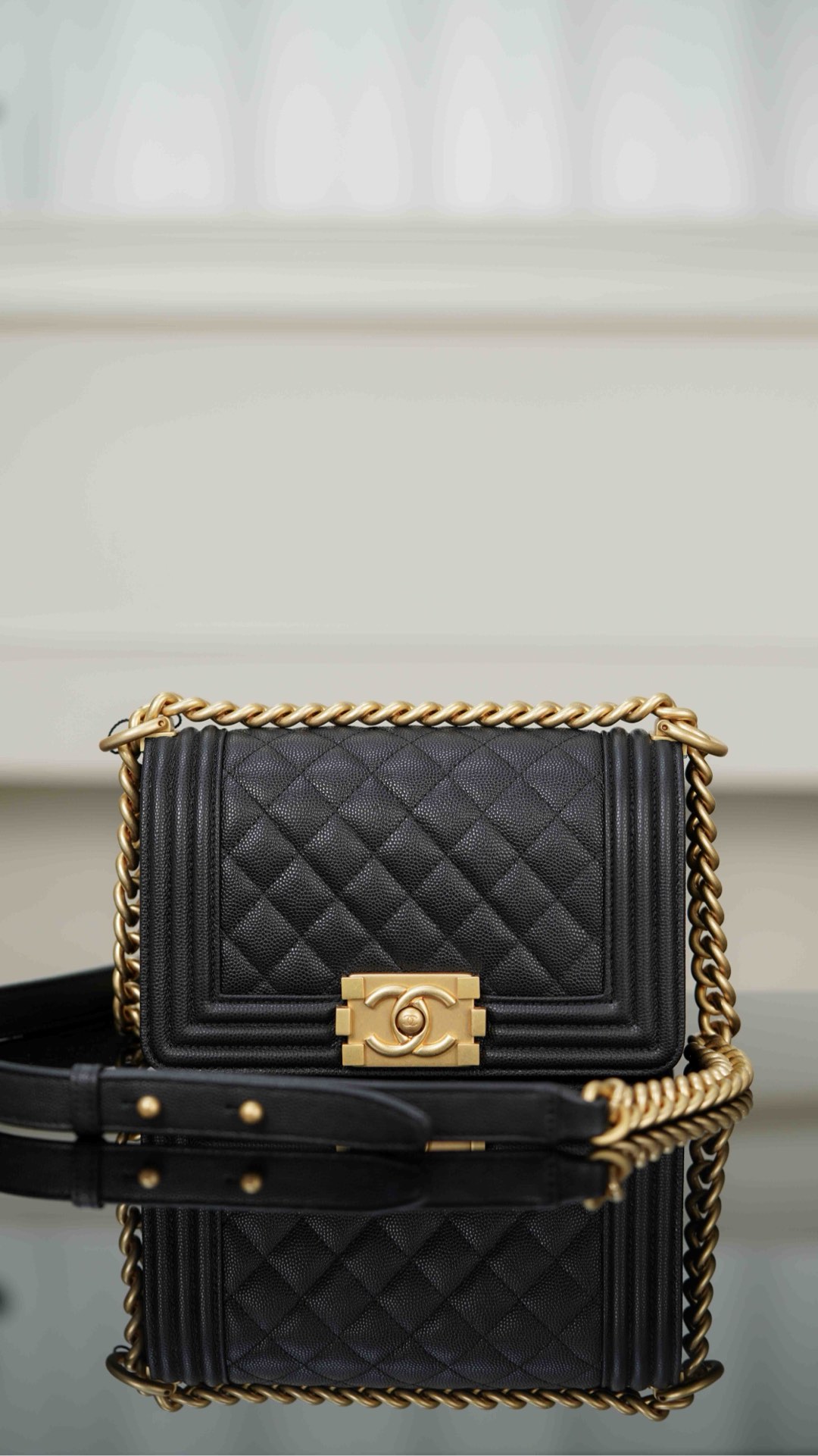 샤넬 스몰 보이백 캐비어 A67085 1150