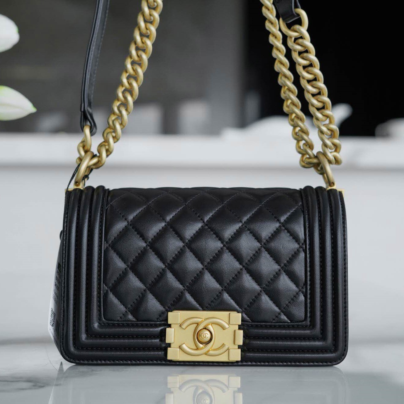 샤넬 스몰 보이백 램스킨 A67085  1150