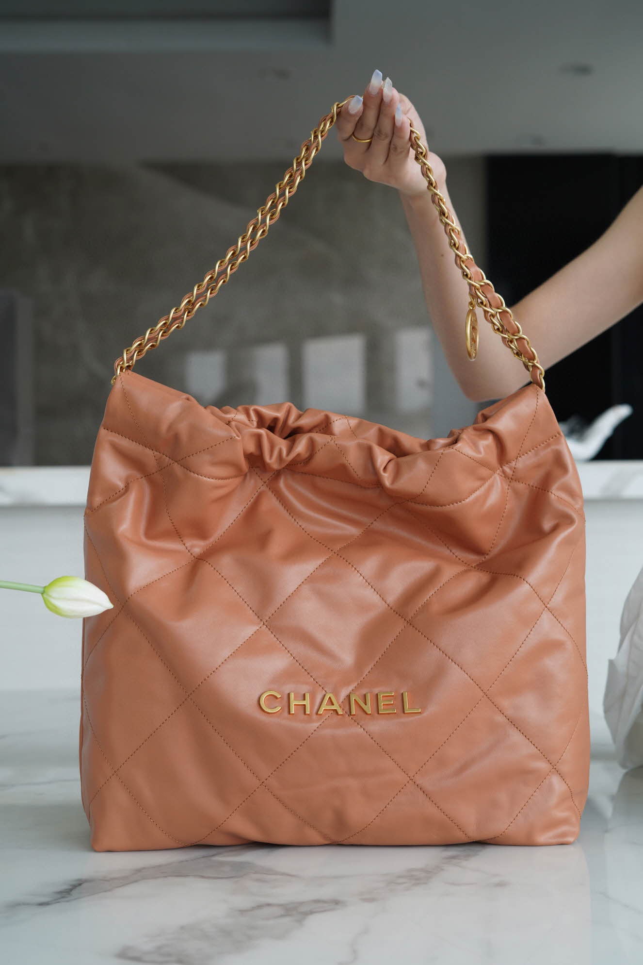 샤넬 22 미디엄 숄더백 카프스킨 AS3261  1650